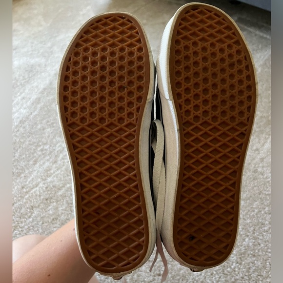 Vans high top with black/white/red checker. Barely worn. Size 9. - Picture 4 of 4